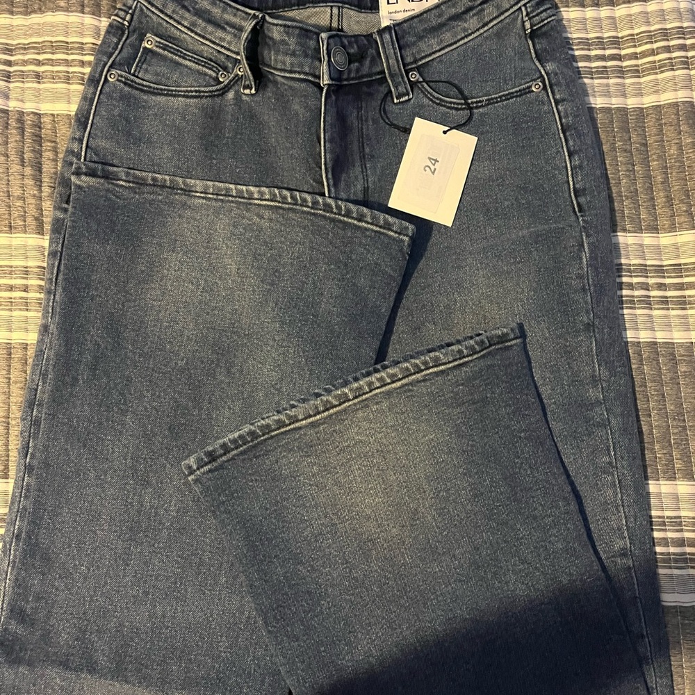 LNA Women's Boot Cut Jeans in Classic Blue